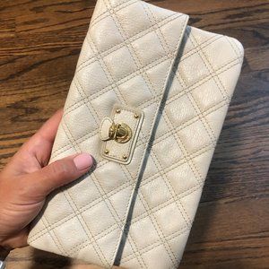 Marc Jacobs - Beige Quilted Leather Eugenie Clutch